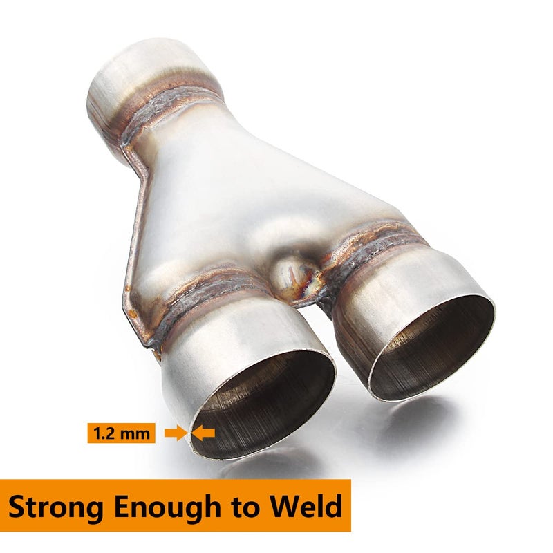 A-KARCK Exhaust Y Pipe 3" Inlet, A-KARCK 3" Outlet Y Pipe Create Dual Exhausts Withstands High Temperatures - Image 5